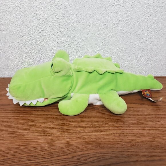Plush Green Aligator Hand Puppet Pretend Toys by Adventure Planet 16" Long - Picture 4 of 7